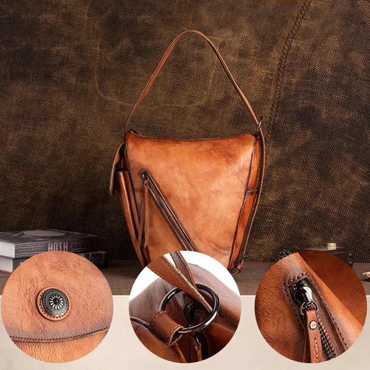 Vintage Womens Genuine Leather Rucksack Backpack Purse Handbags For Women