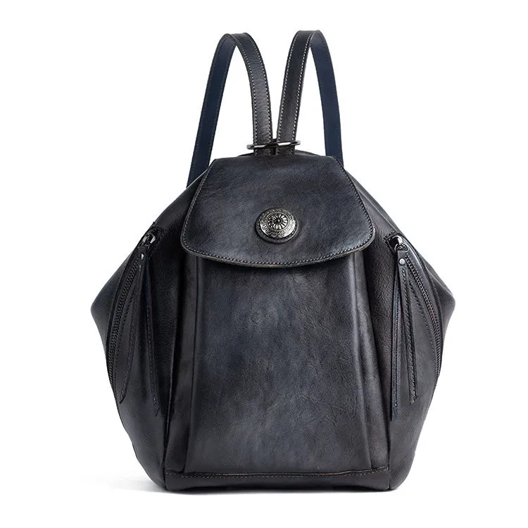 Vintage Womens Genuine Leather Rucksack Backpack Purse Handbags For Women