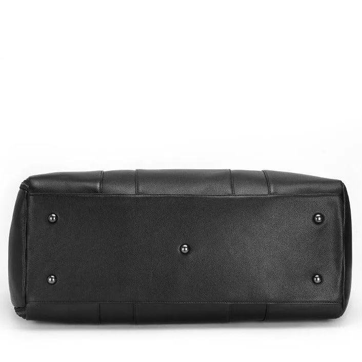 Woosir Modern Man Travel Bag Leather Black