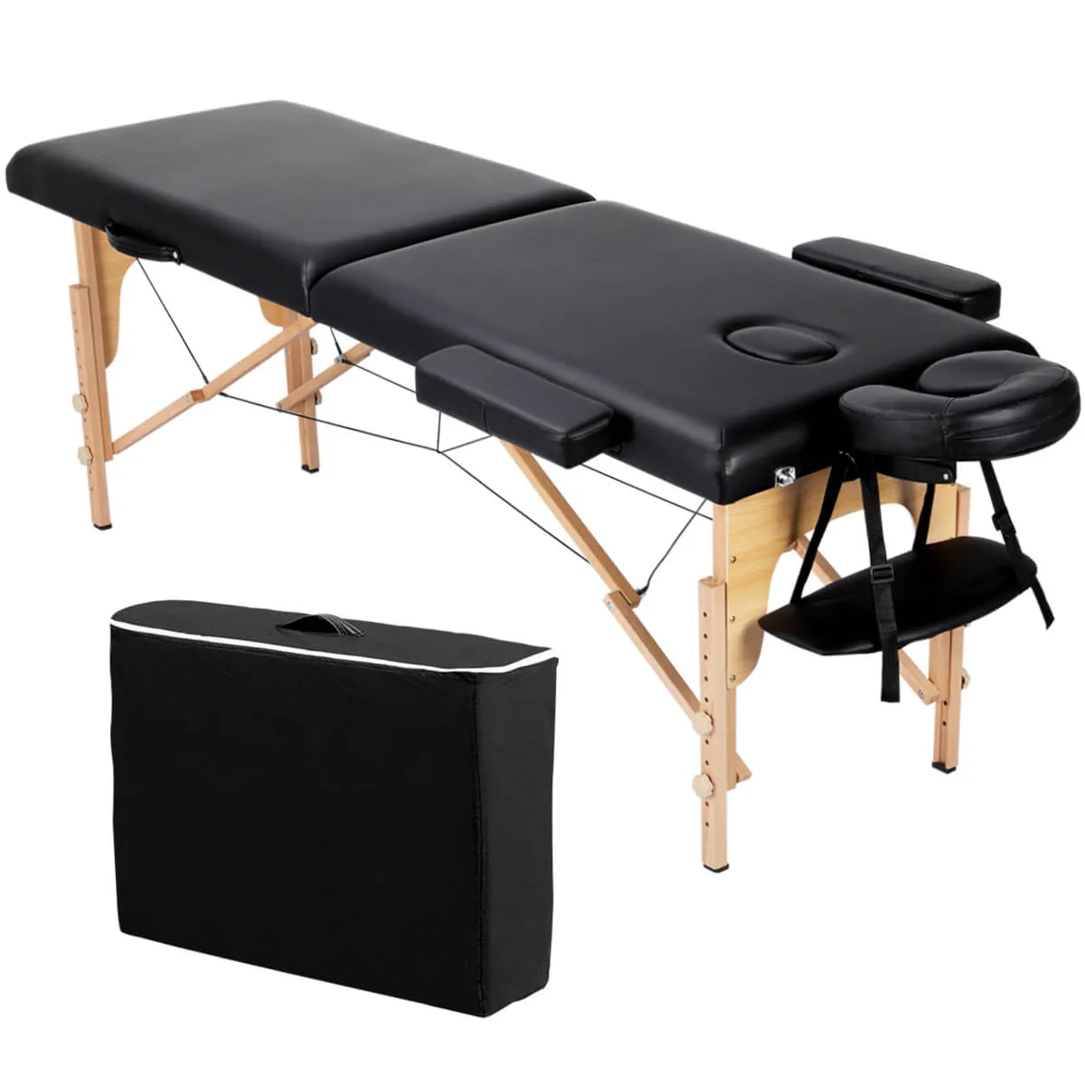 Yaheetech Adjustable Massage Bed 2 Sections 84″
