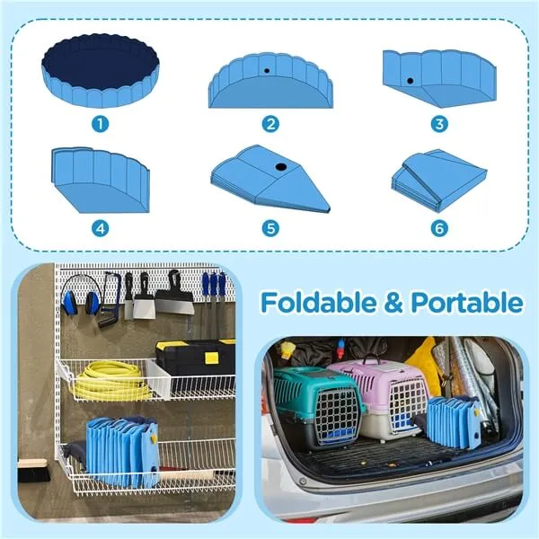 Yaheetech Foldable Dog Bath Pool