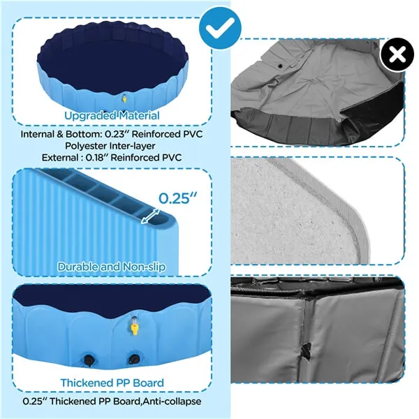 Yaheetech Foldable Dog Bath Pool